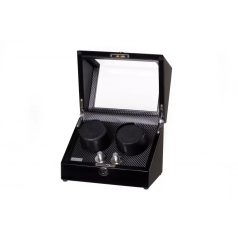 LAKKOZOTT FEKETE SZÍNŰ FA ÓRAFORGATÓ 2 ÓRÁNAK