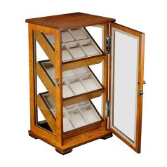 18 ÓRÁNAK BARNA SZÍNŰ ÓRATARTÓ VITRIN