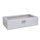 KARBON EZÜST VARROTT ÓRATARTÓ DOBOZ 12 ÓRÁHOZ