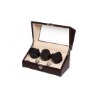 LAKKOZOTT MAHAGÓNI SZÍNŰ FA ÓRAFORGATÓ 3 ÓRÁNAK