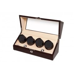 LAKKOZOTT MAHAGÓNI SZÍNŰ FA ÓRAFORGATÓ 4 ÓRÁNAK