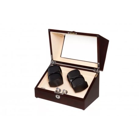 MAHAGÓNI SZÍNŰ LAKKOZOTT FA ÓRAFORGATÓ 4 ÓRÁNAK