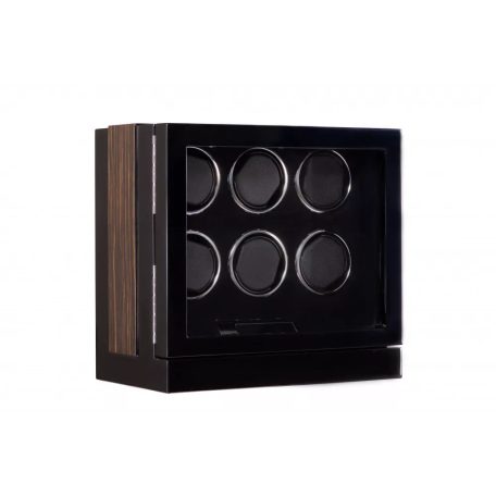 LAKKOZOTT FA ÓRAFORGATÓ 6 ÓRÁNAK, FEKETE-BARNA