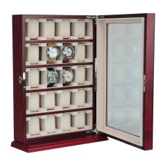 BARNA FA ÓRATARTÓ VITRIN 20 ÓRÁNAK