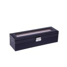 FEKETE VARROTT ÓRATARTÓ DOBOZ 6 ÓRÁHOZ