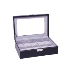 FEKETE VARROTT ÓRATARTÓ DOBOZ 10 ÓRÁHOZ