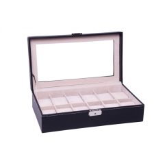 FEKETE VARROTT ÓRATARTÓ DOBOZ 12 ÓRÁHOZ