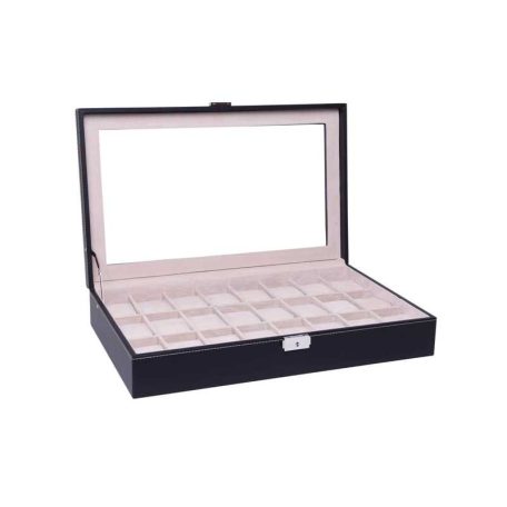 FEKETE VARROTT ÓRATARTÓ DOBOZ 24 ÓRÁHOZ