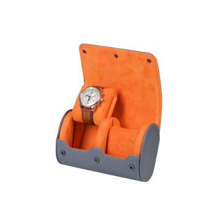 HENGERES UTAZÓ ÓRATARTÓ DOBOZ 2 ÓRÁNAK, SZÜRKE