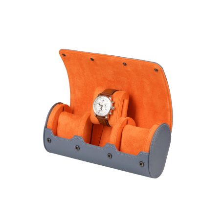 HENGERES UTAZÓ ÓRATARTÓ DOBOZ 3 ÓRÁNAK, SZÜRKE