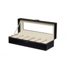 ÓRATARTÓ DOBOZ 6 ÓRÁNAK, FEKETE