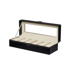 ÓRATARTÓ DOBOZ 6 ÓRÁNAK, FEKETE