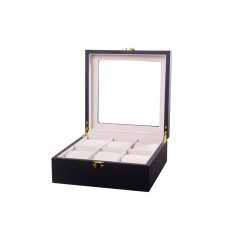 MATT FEKETE FA ÓRATARTÓ DOBOZ 6 ÓRÁNAK