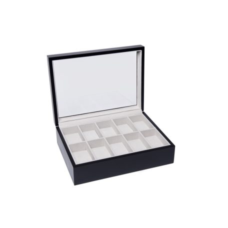 MATT FEKETE FA ÓRATARTÓ DOBOZ 10 ÓRÁNAK