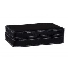 CIPZÁROS ÓRATARTÓ DOBOZ 12 ÓRÁNAK, FEKETE