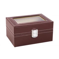 ÓRATARTÓ DOBOZ 3 ÓRÁNAK, BARNA