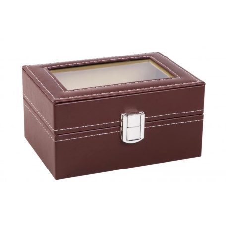 ÓRATARTÓ DOBOZ 3 ÓRÁNAK, BARNA