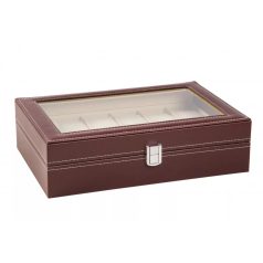 ÓRATARTÓ DOBOZ 12 ÓRÁNAK, BARNA