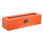 NARANCS KARBON MINTÁS BŐR ÓRATARTÓ DOBOZ 6 ÓRÁNAK