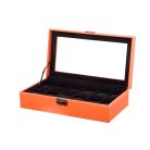 NARANCS KARBON FEKETE VARROTT ÓRATARTÓ DOBOZ 12 ÓRÁHOZ